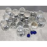 Box containing 14 crystal internal mortice foor knobs