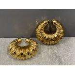 Large 18ct gold Creole style earrings 25.3G
