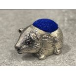 Silver 925 Guinea pig pincushion 13.33g