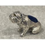 Silver 925 Bulldog pincushion