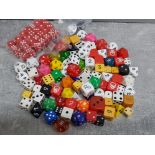 Bag of mixed dice from 6 sided to 20, used in table top wargames