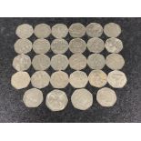 28 x 50p coins different commemorative nice condition