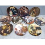 10 collectors plates from the offical society of Rockwell by Knowles