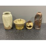 4 nice pieces of studio pottery