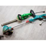 Electric Bosch combitrim strimmer and Maxbear Hedge cutter