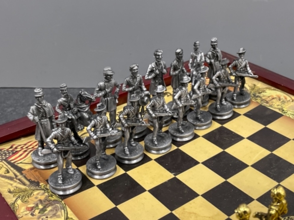 The American Civil war Chess set in nice box complete - Image 3 of 3