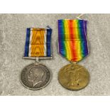 Medals WWI pair of silver medal and Victory medal awarded to 20428 A.Cpl. R.H.Bugg R.Sussex Reg