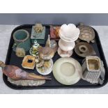 Mixed tray lot includes novelty trinkets from the leonardo collection also includes onyx ashtray,