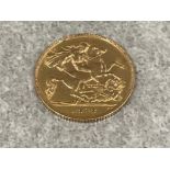 22ct gold 1912 George V half sovereign coin