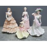 4 coalport lady figures includes May Bell, Summer days, Lavinia plus one other