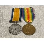 Medals WWI pair of silver medal and Victory medal awarded to 98811 Pte F.E. Webley R.A.M.C