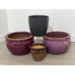 4 garden plant pots