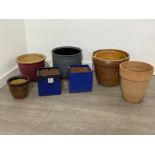 8 x garden plant pots