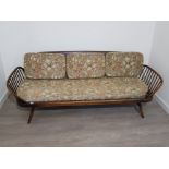 Dark Ercol 3 seater sofa 205x74cm