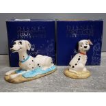 2 Royal Doulton figures from Disneys 101 Dalmatians Perdita and Lucky, both with original boxes