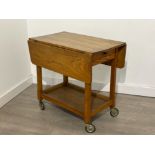 Oak 2 tier trolley