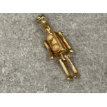 Rare 18ct gold Movable Anthropavain clown pendant/charm