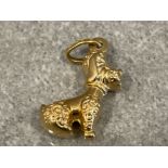 18ct gold lucky Dog pendant/charm 2.3G