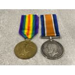 Medals WWI pair of silver medal and Victory medal awarded to T-392721 DVR. J.S.Hodson. A.S.C