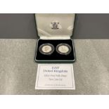 Royal mint 1997 Silver proof 50p 2 coin set unc