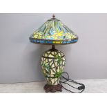 Large Tiffany style table lamp and shade H70cm
