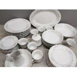 43 piecess of CAC ceramic floral patterned dinnerware