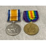 Medals WWI pair of silver medal and Victory medal awarded to SE-17399 Pte F.N. Rules A.V.C