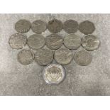 15 x 50p various coins including NHS Battle of Britain and more