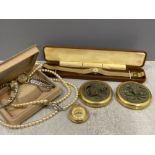 Ladies watches and 2 paperweights