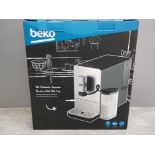 Boxed Beko full automatic espresso machine with milk cup