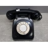 Early black bakelite/plastic telephone