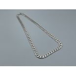 Large silver curb chain complete with trigger catch 22” 60.7g