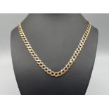 9ct gold gents curb link chain VGC 29.6g