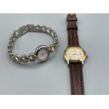 2 ladies wristwatches, Bi metal Aulatime and Rotary