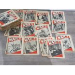 Large amount of newspapers all about the war illustrated