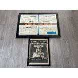 2 framed posters, Rotten bar - Carri on Sex pistols and Wood chisels