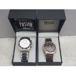 2 boxed fusion wristwatchs with original boxes