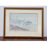 T.Mcardle North Shields fish quay print signed by the artist bottom left, 55x41cm