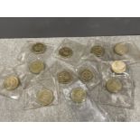 12 x £1 various coins