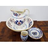 Minton toilet set comprising of toilet jug and large bowl etc