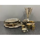 Large lot of silver plated ware