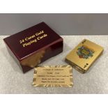 24ct Gold foiled playing cards in presentation case