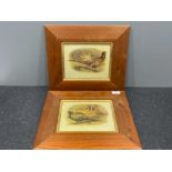 Pair of framed pictures of Pheasants