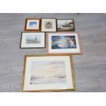Selection of Miscellaneous prints including 2 boat scenes by Jim Ducat