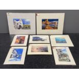 Vivienne Ann Dykes signed prints (8) Northumberland interest