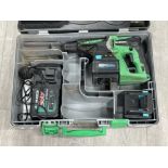 Hitachi DH 24DVA Hammer drill with charger and 2 batteries