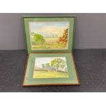 Bryan Gill 2 framed watercolours “Sutton in Craven”