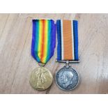 Medals WWI pair of silver medal and victory medal awarded to T-392721 DVR. J.S.Hodson. A.S.C