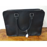 Genuine Giorgio Armani black leather bag