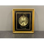 Quartz framed pocket watch clock 36cm x 41cms